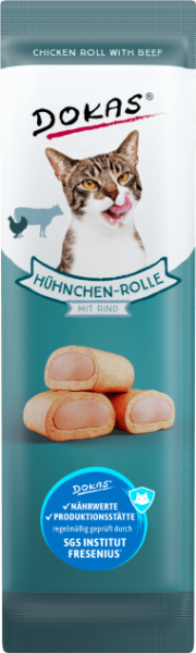 Dokas Cat - HÜhnchenrolle mit Rind